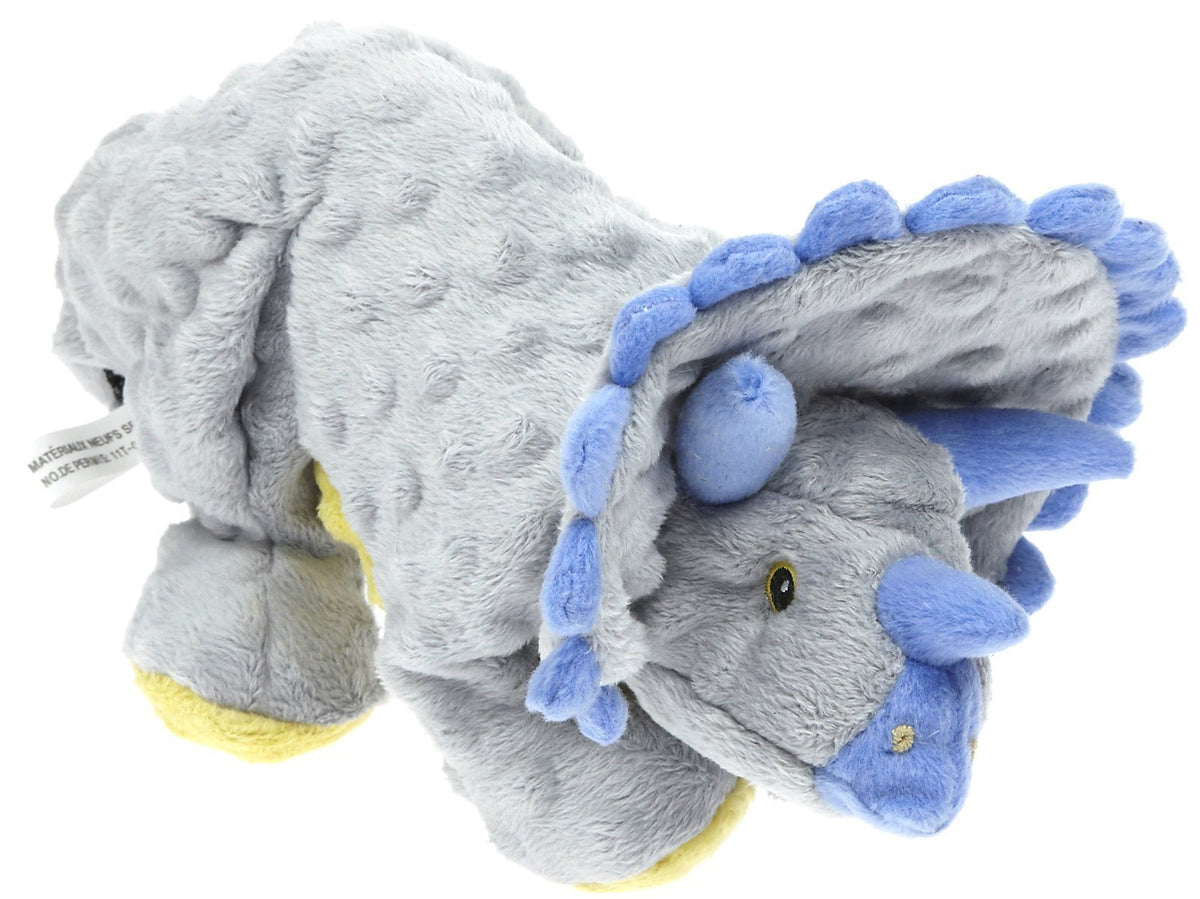 GoDog Juguete de Peluche Resistente Triceratops para Perro, Grande