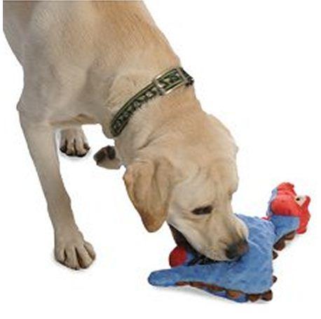 goDog Dinos Spike with Chew Guard Technology Squeaker Plush Dog