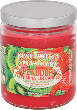 Vela de fresa torcida con kiwi