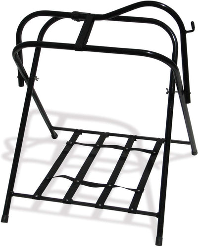 thumbnail image 2 of Harrison Howard Pink Saddle Stand - Freestanding Portable Floor Horse Saddle Rack With Storage Shelf 2 of 2
