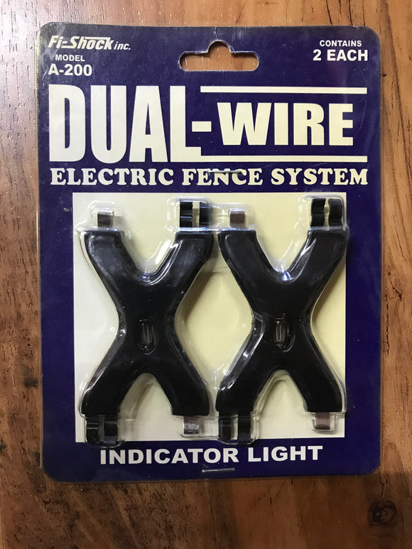 Luz indicadora de alambre doble para cerca eléctrica