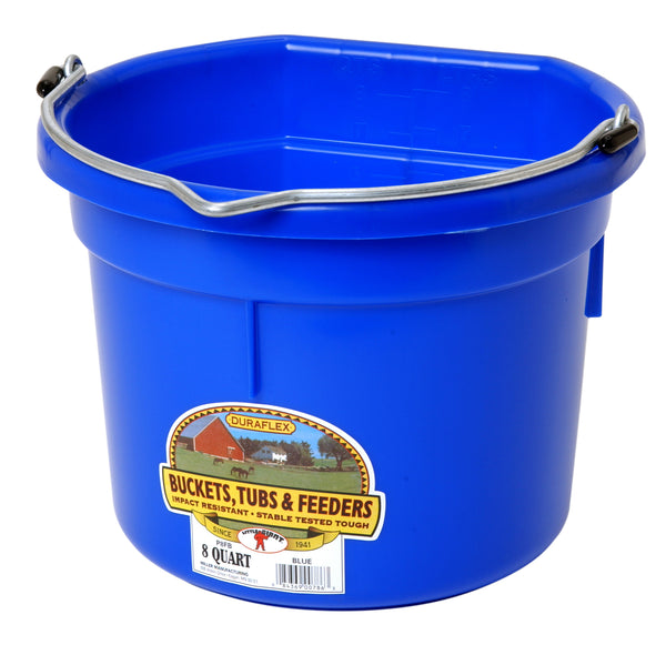 8-qt Round Plastic Bucket in Berry Blue - Buckets & Tubs, Little Giant