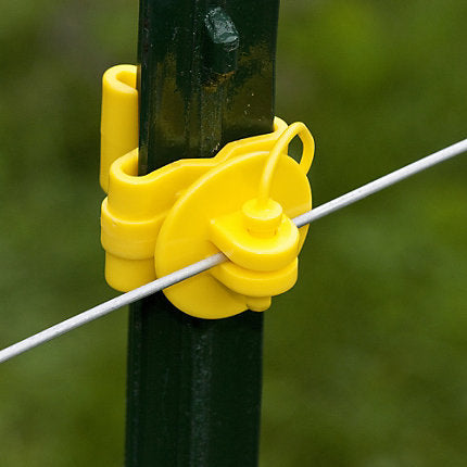 Aislantes Para Valla Eléctrica - 25 Unidades, Para Postes Redondos 1/4" A 9/16" Y Postes T De Fibra De Vidrio 5/8", Plástico Negro/Azul